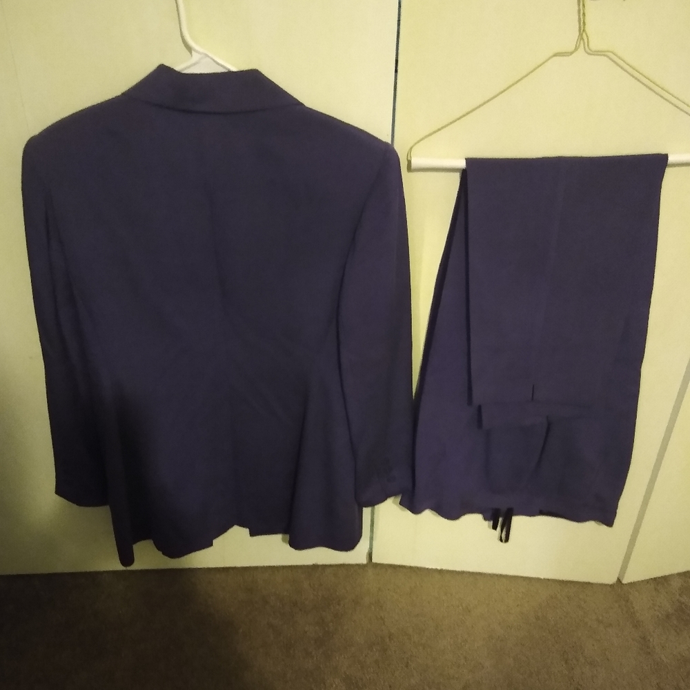 Purple pants suit